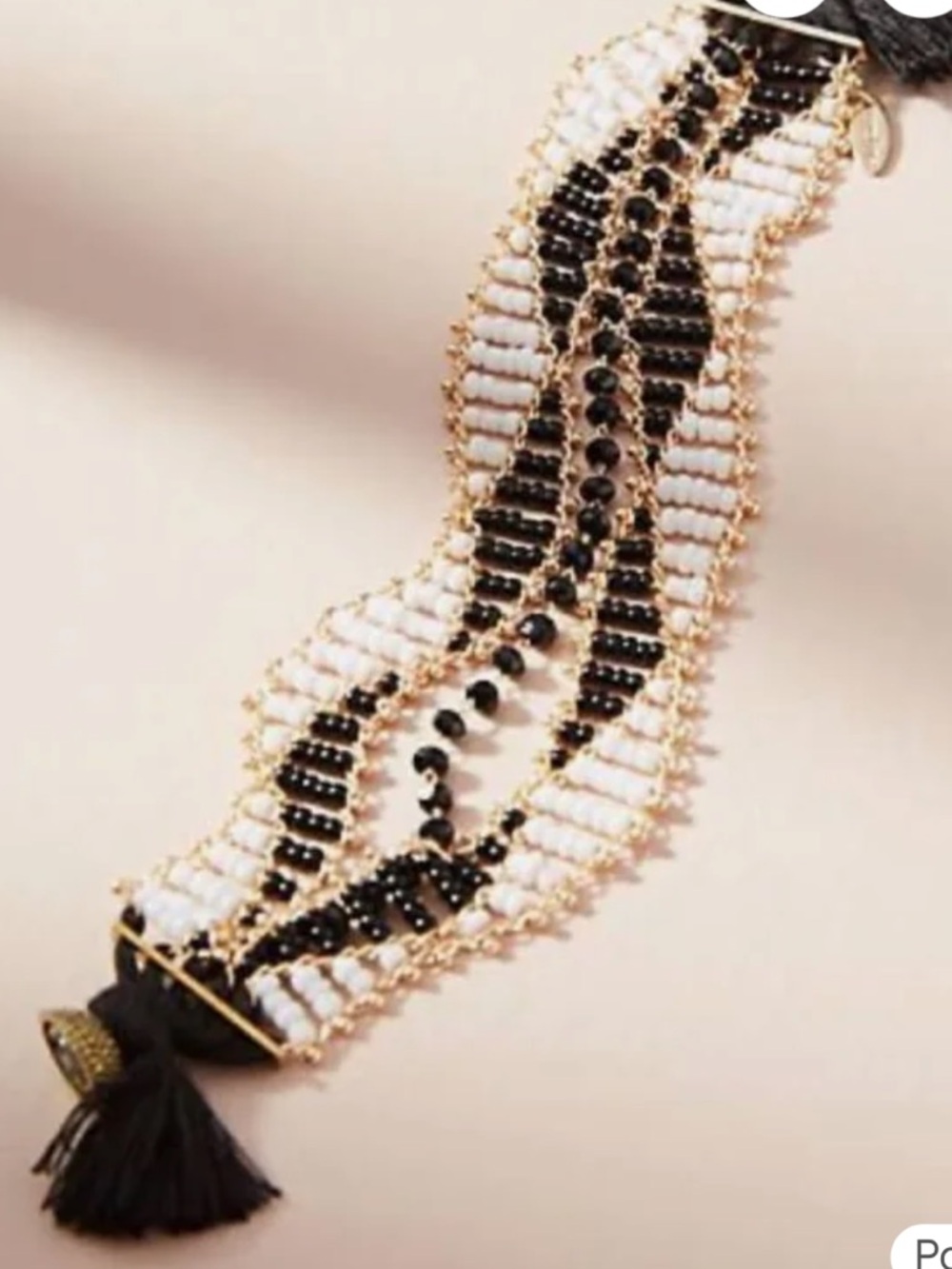 Anthropologie  Zig Zag Beaded Bracelet